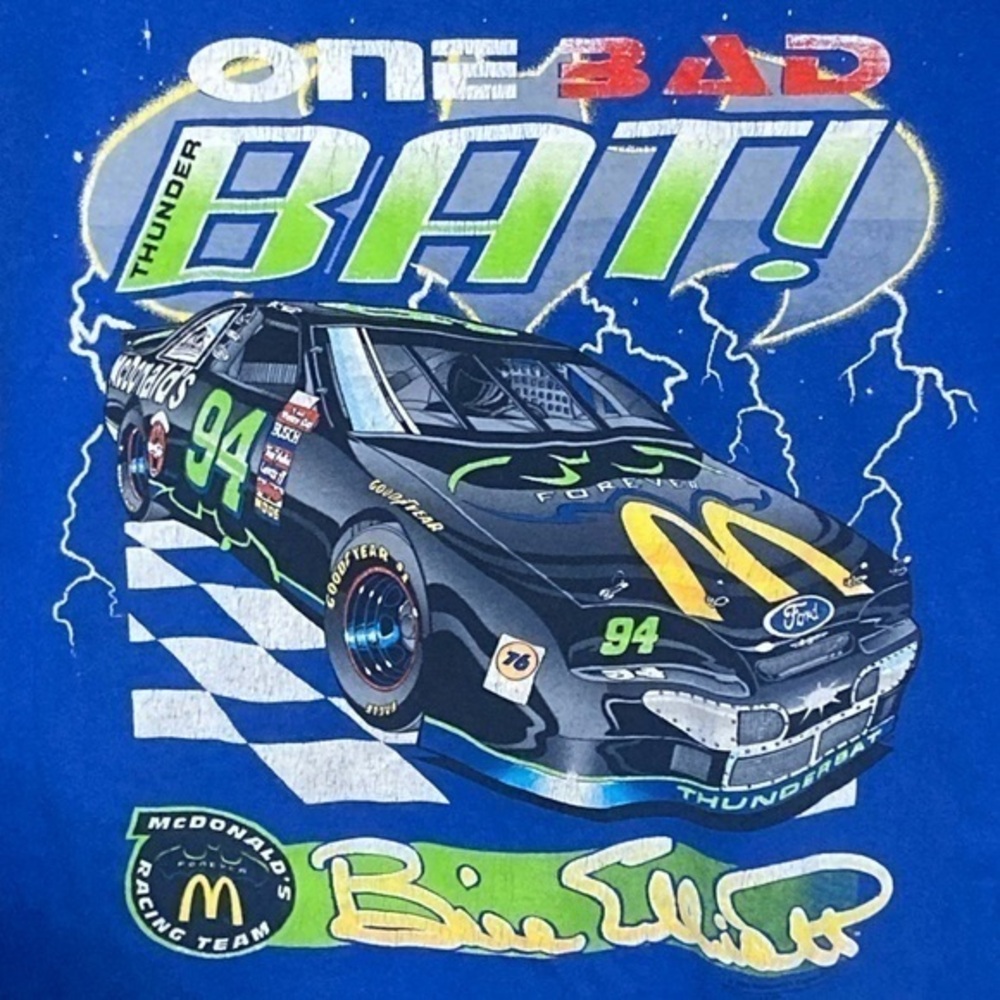 Vtg Bill Elliott Batman Forever Mcdonalds DC comics promo tee XL